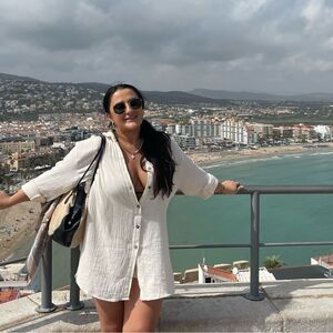 Linen romper dress